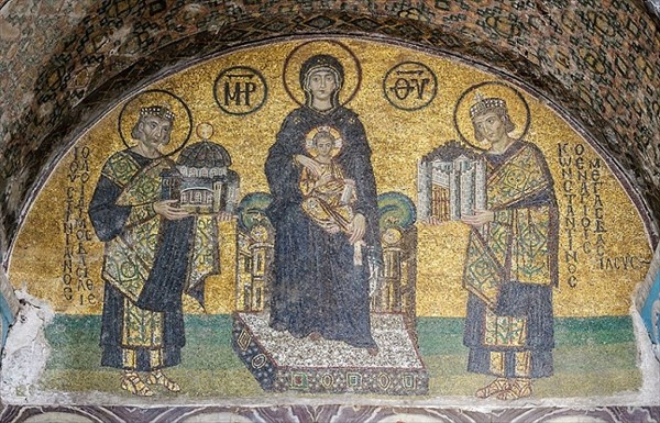 188-Богородица, Константин Великий и Юстиниан-Википедия